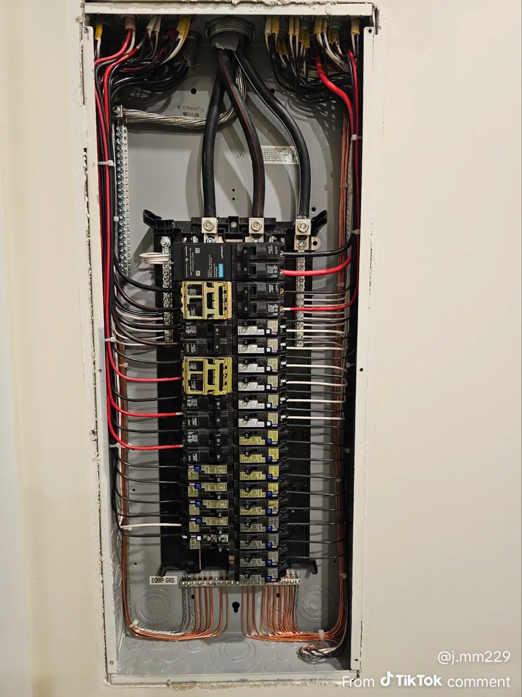 Panel wiring detail