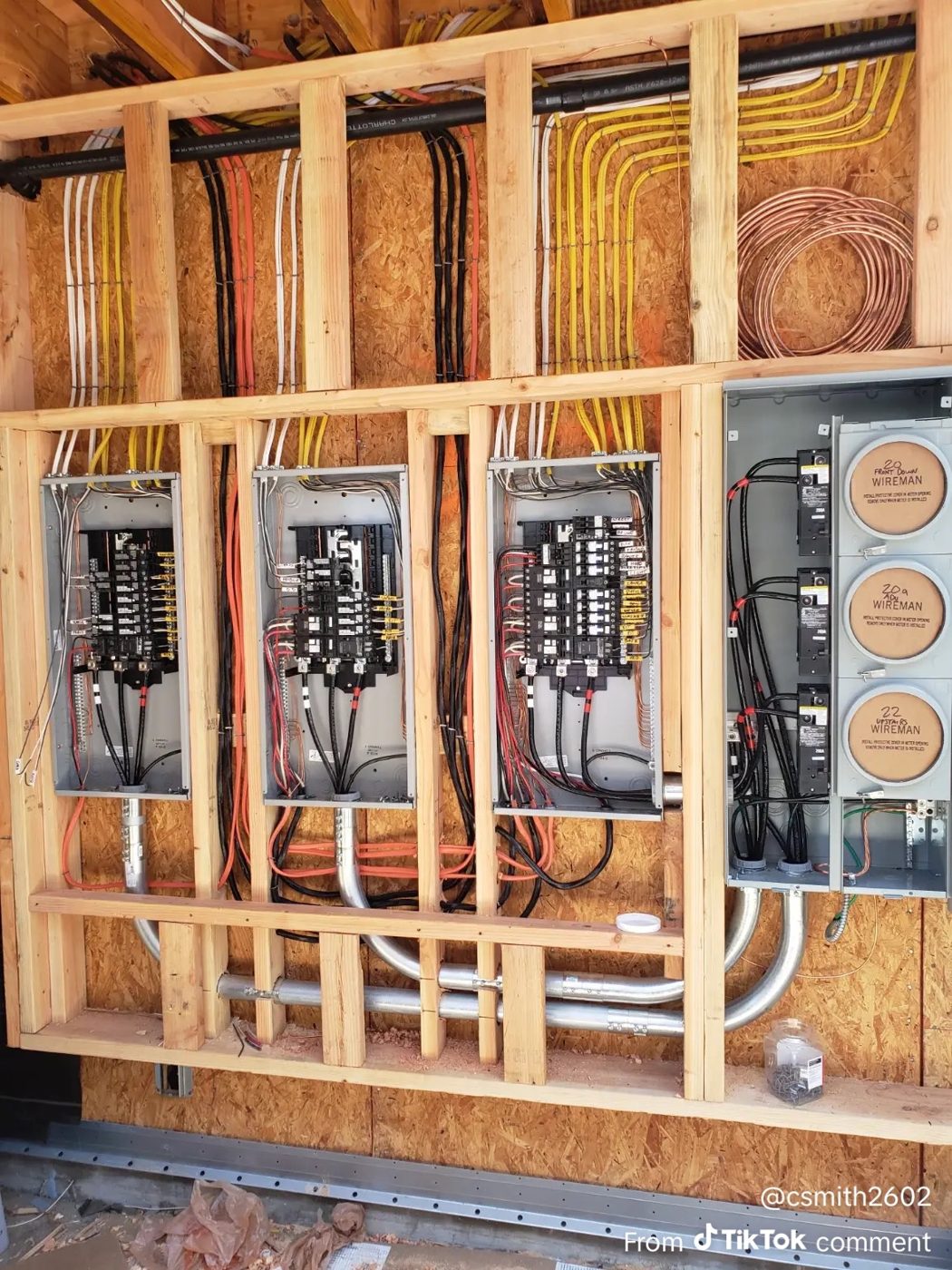 Multi-panel electrical installation